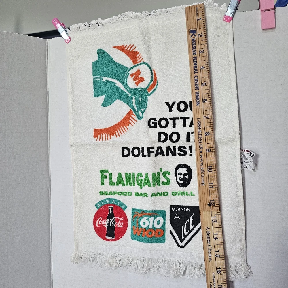 Miami Dolphins "Terrible Towel" Vintage 90s Stadium Giveaway Shula Marino - Picture 2 of 6